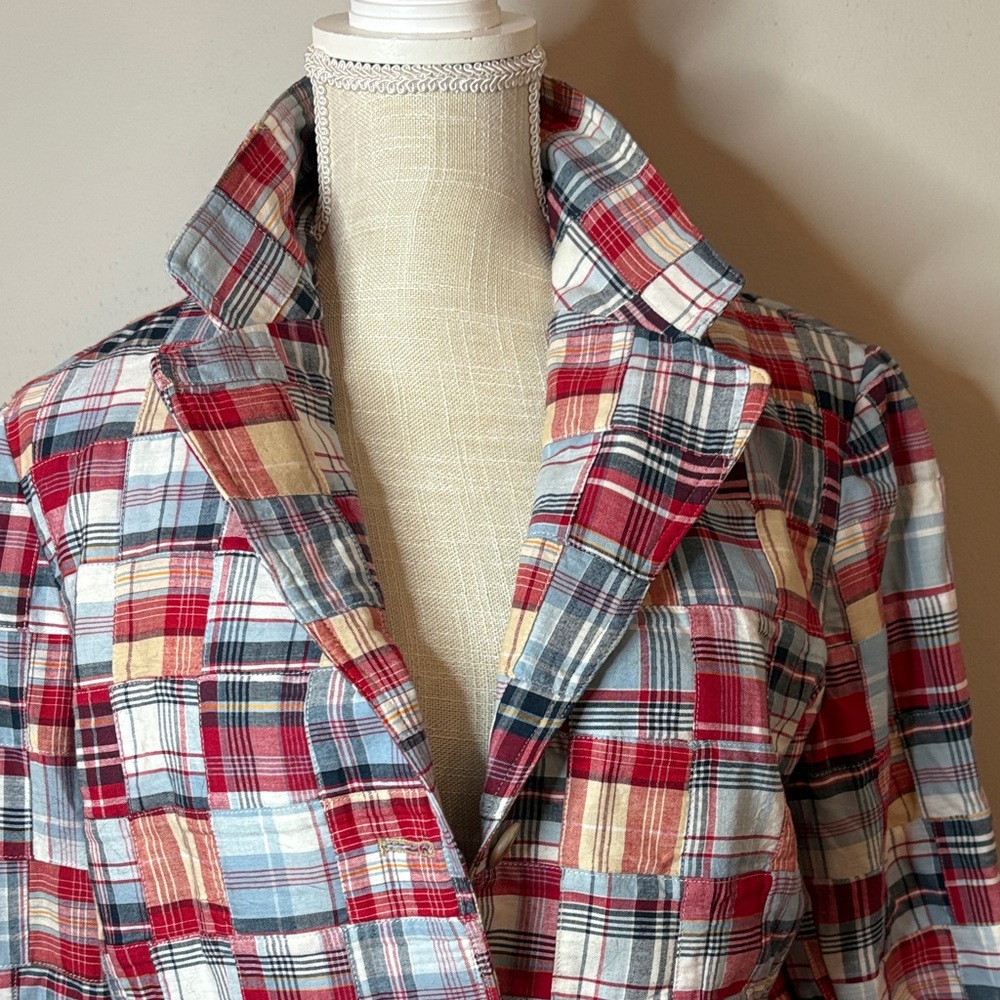Pendleton Plaid Patchwork Cotton Blend Jacket - R… - image 2